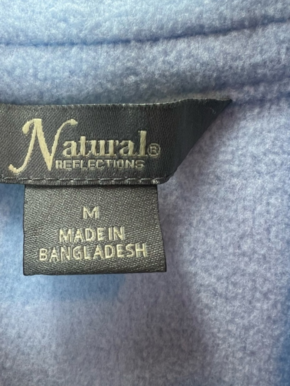 Natural Reflections Full Zip Fleece Jacket Light Blue Zip Pocket Cozy NEW Medium - Picture 3 of 14